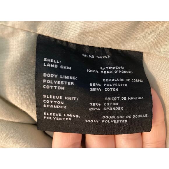 Marc New York Lamb Leather & Knit Jacket Cropped Buttery ~ Sz XS As Is Repair - Picture 7 of 7